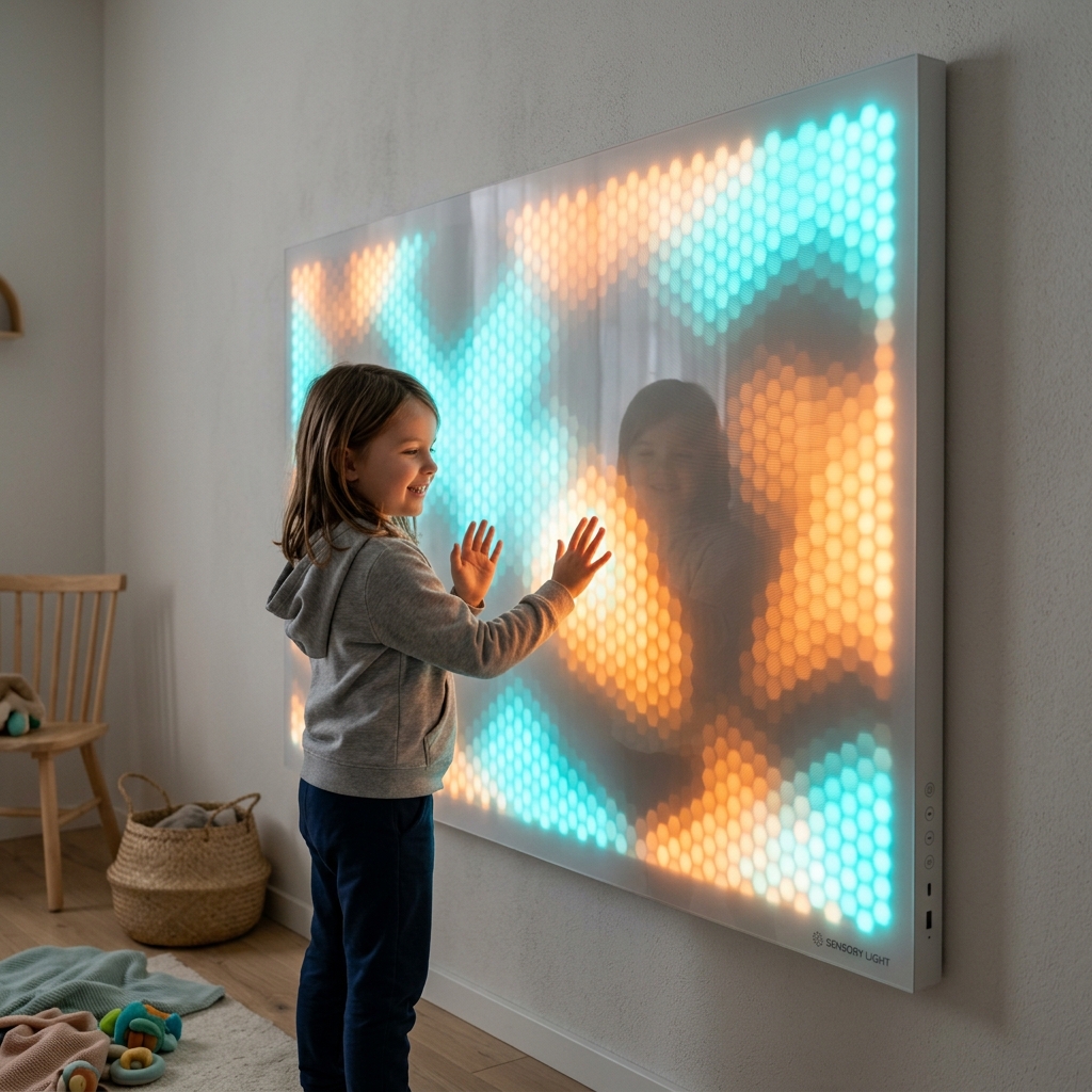Interactive Sound-Responsive LED Sensory Wall Panel